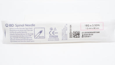 BD 405184 Spinal Ndle Quincke Type Point 18G x 3.50inch